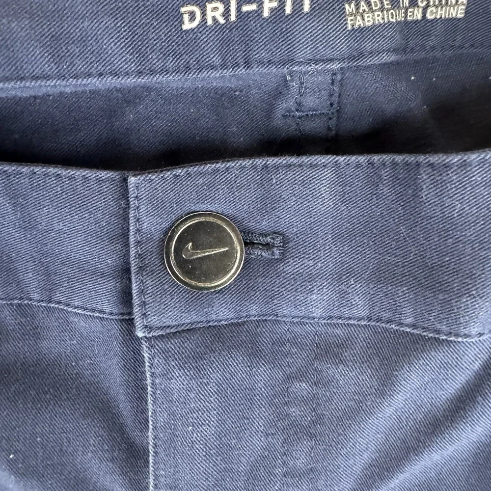 Nike Pants Womens Adult 10‎ Medium Blue Swoosh Logo Dri Fit Casual Comfort 31x28